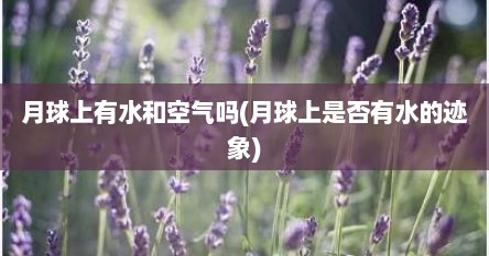 月球上有水和空气吗(月球上是否有水的迹象)