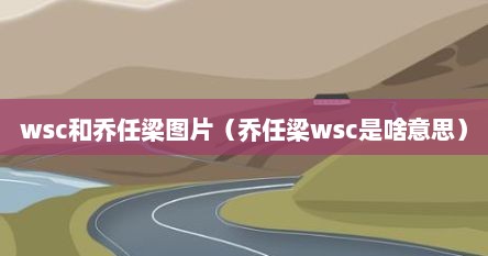 wsc和乔任梁图片（乔任梁wsc是啥意思）