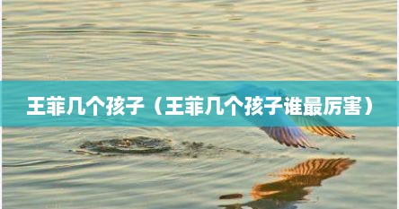 王菲几个孩子（王菲几个孩子谁最厉害）