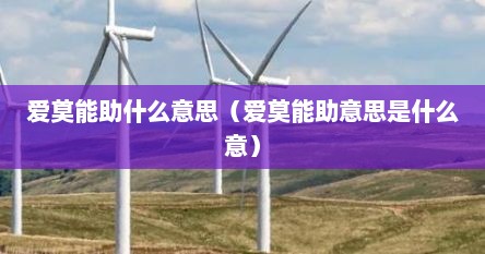 爱莫能助什么意思（爱莫能助意思是什么意）
