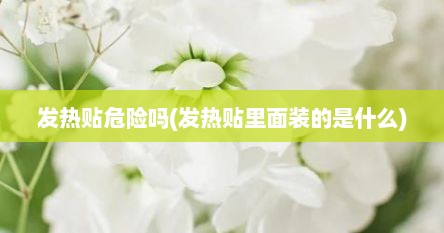 发热贴危险吗(发热贴里面装的是什么)