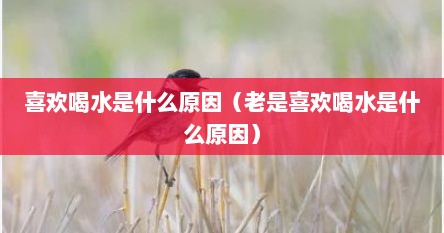 喜欢喝水是什么原因（老是喜欢喝水是什么原因）