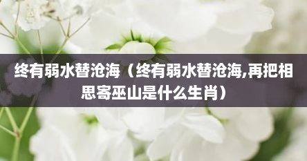 终有弱水替沧海（终有弱水替沧海,再把相思寄巫山是什么生肖）