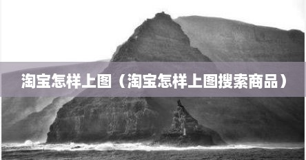 淘宝怎样上图（淘宝怎样上图搜索商品）