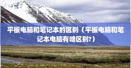 平板电脑和笔记本的区别（平板电脑和笔记本电脑有啥区别?）