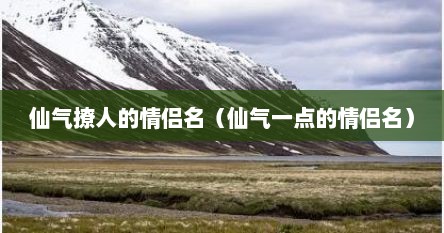 仙气撩人的情侣名（仙气一点的情侣名）