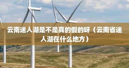 云南迷人湖是不是真的假的呀（云南省迷人湖在什么地方）
