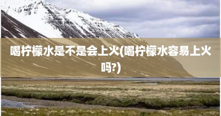 喝柠檬水是不是会上火(喝柠檬水容易上火吗?)
