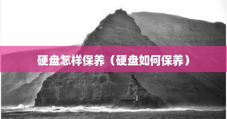 硬盘怎样保养（硬盘如何保养）