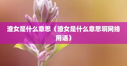 渣女是什么意思（渣女是什么意思啊网络用语）