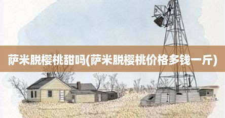 萨米脱樱桃甜吗(萨米脱樱桃价格多钱一斤)