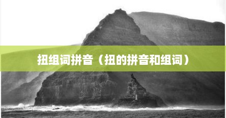 扭组词拼音（扭的拼音和组词）
