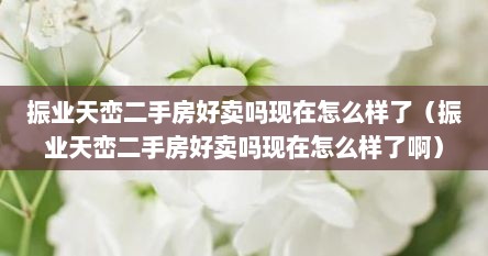 振业天峦二手房好卖吗现在怎么样了（振业天峦二手房好卖吗现在怎么样了啊）