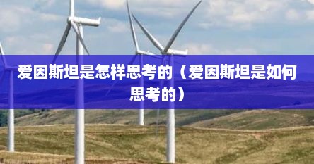 爱因斯坦是怎样思考的（爱因斯坦是如何思考的）