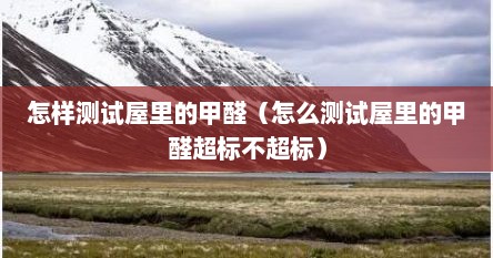 怎样测试屋里的甲醛（怎么测试屋里的甲醛超标不超标）