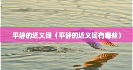 平静的近义词（平静的近义词有哪些）