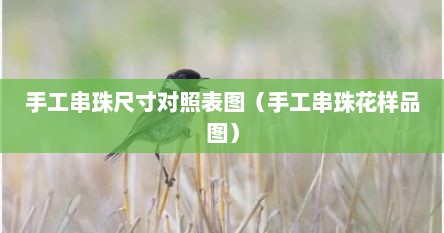 手工串珠尺寸对照表图（手工串珠花样品图）