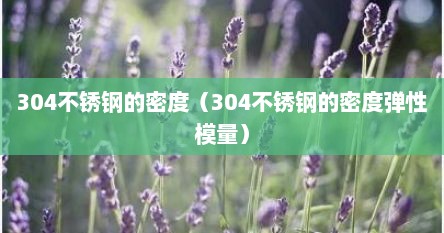 304不锈钢的密度（304不锈钢的密度弹性模量）
