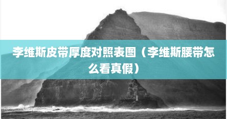 李维斯皮带厚度对照表图（李维斯腰带怎么看真假）