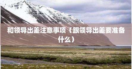 和领导出差注意事项（跟领导出差要准备什么）