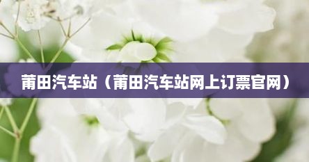 莆田汽车站电话号（莆田站订票热线）