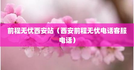前程无忧西安站（西安前程无忧电话客服电话）
