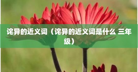 诧异的近义词（诧异的近义词是什么 三年级）