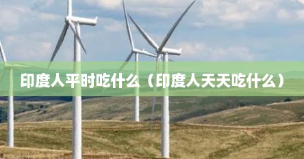 印度人平时吃什么（印度人天天吃什么）