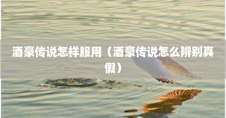 酒豪传说怎样服用（酒豪传说怎么辨别真假）