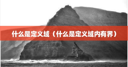 什么是定义域（什么是定义域内有界）