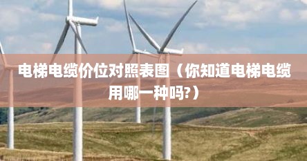 电梯电缆价位对照表图（你知道电梯电缆用哪一种吗?）