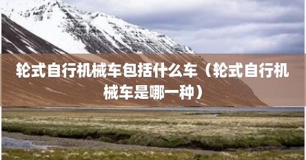 轮式自行机械车是指什么车辆（轮式自行机械车都包括什么车）