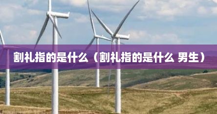 割礼指的是什么（割礼指的是什么 男生）