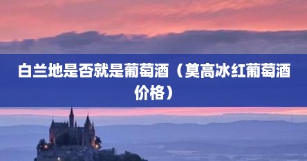 白兰地是否就是葡萄酒（莫高冰红葡萄酒价格）