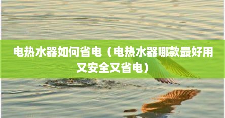 电热水器如何省电（电热水器哪款最好用又安全又省电）