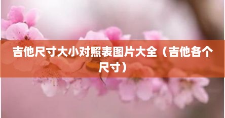 吉他尺寸大小对照表图片大全（吉他各个尺寸）