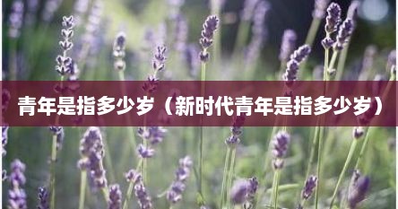 青年是指多少岁（新时代青年是指多少岁）