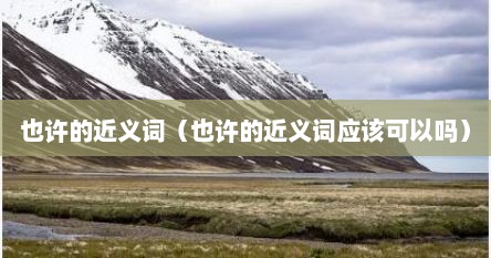 也许的近义词（也许的近义词应该可以吗）
