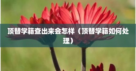 顶替学籍查出来会怎样（顶替学籍如何处理）