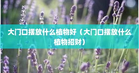 大门口摆放什么植物好（大门口摆放什么植物招财）