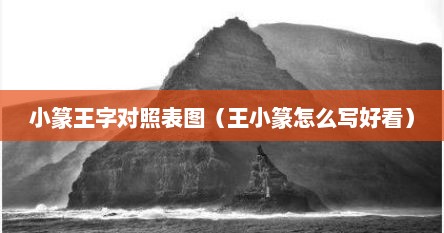小篆王字对照表图（王小篆怎么写好看）