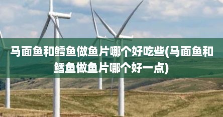 马面鱼和鳕鱼做鱼片哪个好吃些(马面鱼和鳕鱼做鱼片哪个好一点)