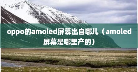 oppo的amoled屏幕出自哪儿（amoled屏幕是哪里产的）