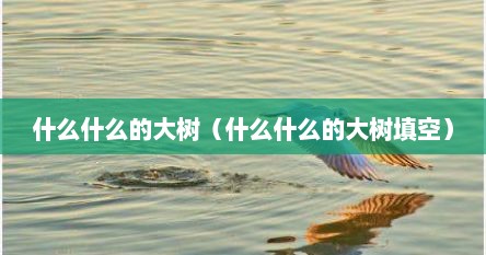 什么什么的大树（什么什么的大树填空）