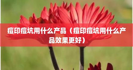 痘印痘坑用什么产品（痘印痘坑用什么产品效果更好）