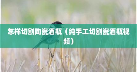 怎样切割陶瓷酒瓶（纯手工切割瓷酒瓶视频）