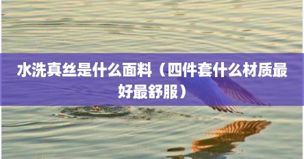 水洗真丝是什么面料（四件套什么材质最好最舒服）