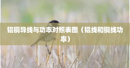 铝铜导线与功率对照表图（铝线和铜线功率）