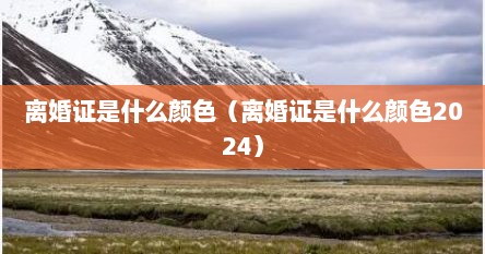 离婚证是什么颜色（离婚证是什么颜色2024）