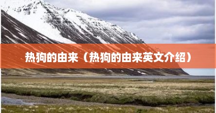 热狗的由来（热狗的由来英文介绍）